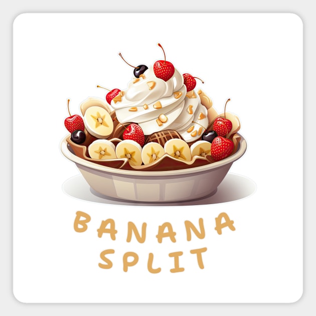 Banana Split | American cuisine | Dessert Magnet by ILSOL